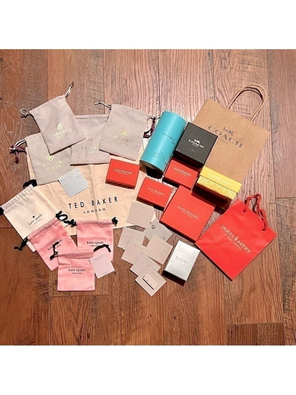 Designer jewelry bags and boxes lot